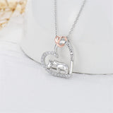 Sterling Silver Mama Bear with 1 2 3 4 5 Cubs Pendant Necklace