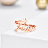 Cross Ring, Faith Ring Sterling Silver Adjustable Cross Wrap Ring Christian Fashion Band Ring for Women Girlfriend Gift