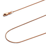 14K Gold 1.0mm Box Link Chain Necklace