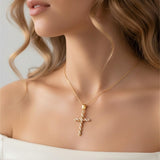 14K Gold Plated Cross Infinity  Pendant Necklace  for Women