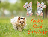 Sterling Silver Yorkshire Terrier Studs Earring