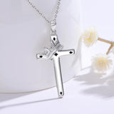 Sterling Silver Cross Pendant Necklace Christian Religious Jewelry Gifts for Anniversary
