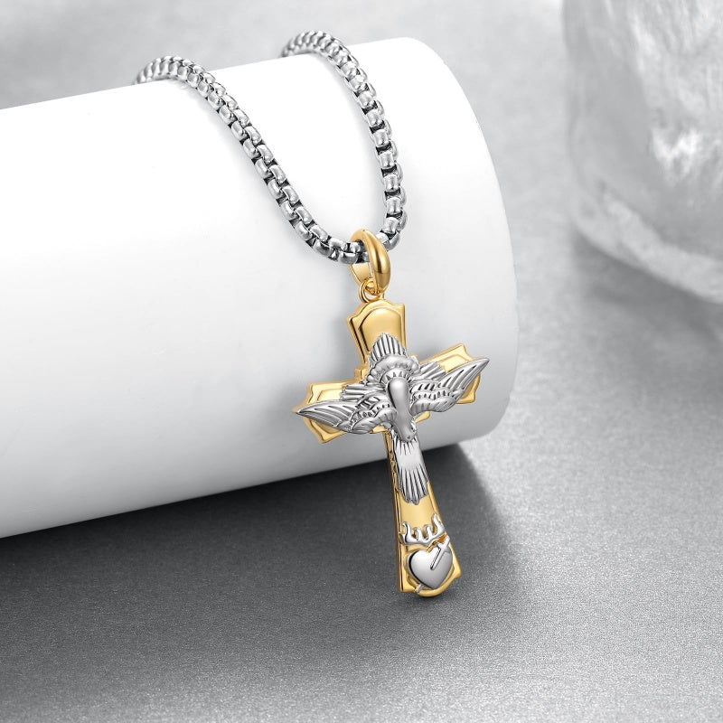 14K Gold Plated  Cross Necklace Religious Amulets Jewelry Gifts