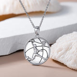 Hockey Basketball Baseball Soccer Football Necklace S925 Silver Sports Pendant Necklace Sports Jewelry Gifts for Men Women