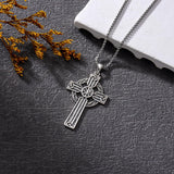 Sterling Silver Cross Pendant Necklace Christian Religious Jewelry Gifts for Anniversary