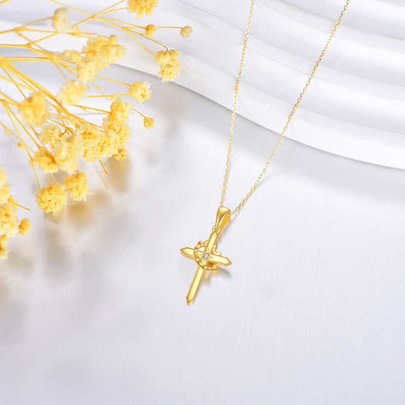 14K Gold Plated Cross Necklaces for Women Faith Jewelry for  Anniversary Christmas Birthday Mother's Day