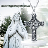 Sterling Silver  Virgin Mary Saint Florian Saint Jude Saint Michael Saint Benedict Amulet Protection Pendant Necklace