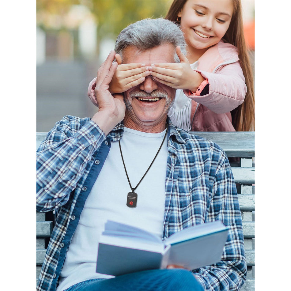 Stainless Steel Supcare Customized Engraved Medical Alert Medical Alert Necklace Necklace