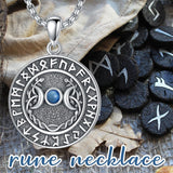 Sterling Silver Medusa Triple Moon Goddess Athena Pendant Necklace for Women