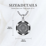 Sterling Silver AA Sobriety Alcoholics Anonymous  Pendant Necklace for Men