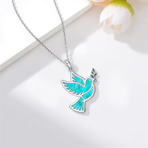 Sterling Silver Dove Hummingbird Red Cardinal Pendant Necklace
