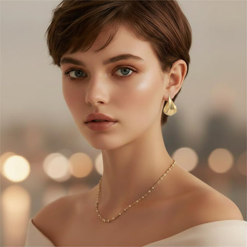 14K Gold Plated Trendy Elegant  Earring for Women