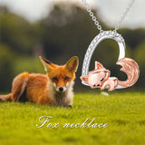 Sterling Silver Fox Pendant Necklace