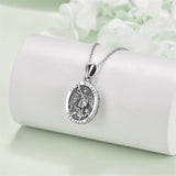 Sterling Silver St Christopher Medal Urn Necklace for Ashes