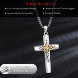 14K Gold Plated Cross Pendant Necklace Protection Jewelry Religious Gift