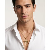 14K Gold Plated Cross Pendant necklace