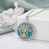 Sterling Silver Turquoise Sun and Moon AA Sobriety Celtic Knot Cross DNA Star of David Tree of Life Pendant Necklace