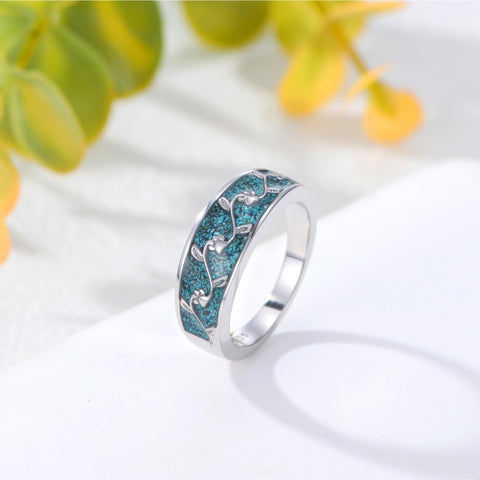 Sterling Silver Turquoise Butterfly Lotus Pet Paw Ring for Women