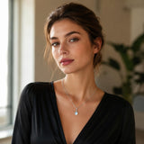 Sterling Silver Teardrop Gemstone Rose Butterfly Infinity Heart Necklace for Women