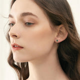 Moss Agate Earrings Stud Gift for Mother Sister Girlfriend