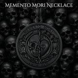 Sterling Silver Memento Mori Gothic Skull Amulet Pendant Necklace for Men