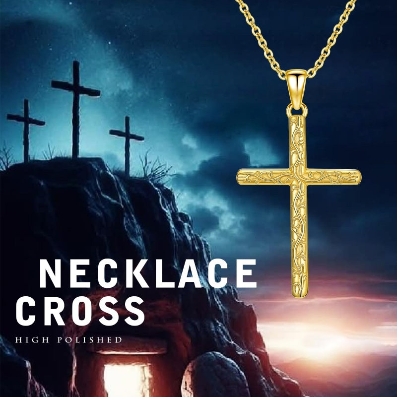 14K Gold Plated  Cross Necklace for Women Christian Jewelry  Birthday Christmas Gift