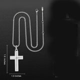 14K Gold Plated Cross Necklace for Men with Adjustable Chain Jewelry Gift for Him