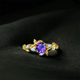 Sterling Silver 1CT Round Gemstone Engagement Wedding Bridal Anniversary Proposal Ring Set for Her