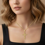 14K Gold Plated Cross Infinity  Pendant Necklace  for Women