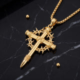 10K 14K 18K Gold Cross Pendant Necklace Religious Jewelry Gifts for Men and Women