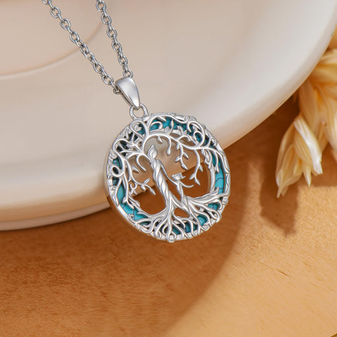 Sterling Silver Tree of Life Necklace Mother Daughter Mother Son Pendant Necklace Gift for Mother's Day Christmas