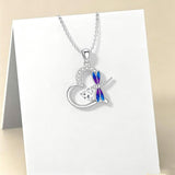 Sterling Silver Heart Bee Dragonfly Butterfly Hummingbird Sunflower Animal Pendant Necklace  Gifts for Christmas