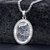 Sterling Silver Saint Joseph St Michael Saint Peter Saint Christopher Religious Pendant Necklace
