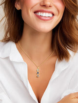 Sterling Silver Personalized  Birthstone Infinity Necklace for Women