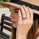 Sterling Silver Turquoise  Dragonfly Hummingbird Turtle Butterfly Mountain Celtic Knot Lotus Ring  Gifts for Women