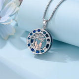 Sterling Silver Blue Crystal Tree of Life Father Daughter Mother Daughter Sister Pendant Necklace