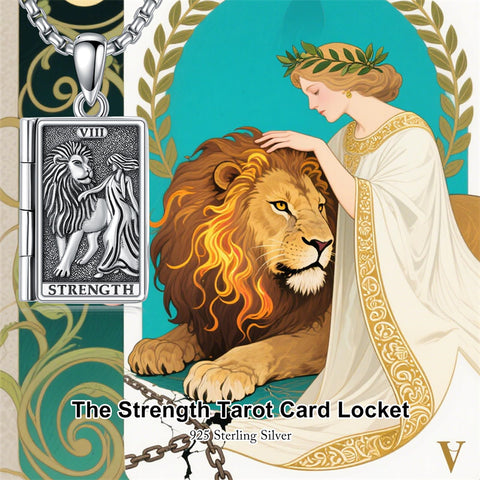 Sterling Silver Sun Moon Lovers Tarot Card Photo Locket Necklace