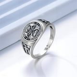 Sterling Silver Gothic Skull  Momento Mori Memento Mori Signet Ring