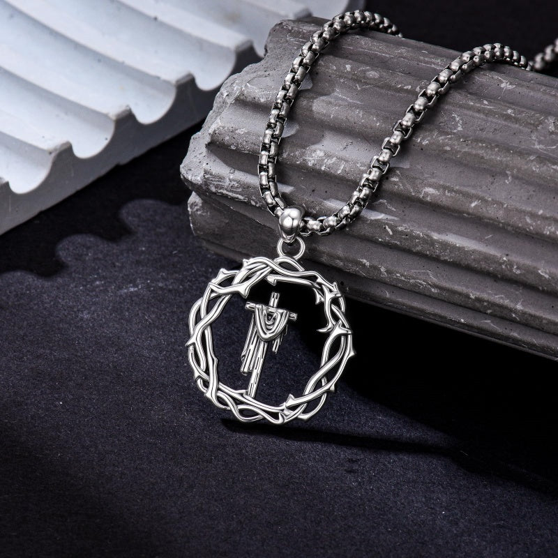 Sterling Silver Cross Pendant Necklace Christian Religious Jewelry Gifts for Anniversary