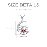 Sterling Silver 12 Birthstones Axolotl  Pendant Necklace