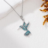 Sterling Silver Dove Hummingbird Red Cardinal Pendant Necklace