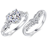 Sterling Silver 10K 14K 18K Gold Heart Moss Agate Opal Cubic Zirconia Promise Rings For Women