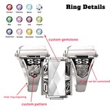 Sterling Silver 2025 Personalized  Birthstone High School College Class Ring  for Men