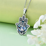 Sterling Silver Hamsa Tree of Life Viking Lion Butterfly Evil Eye Yin Yang Eye of Horus Pendant Necklace