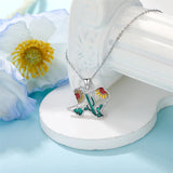 Sterling Silver Texas State Sunflower & Cactus Pendant Necklaces