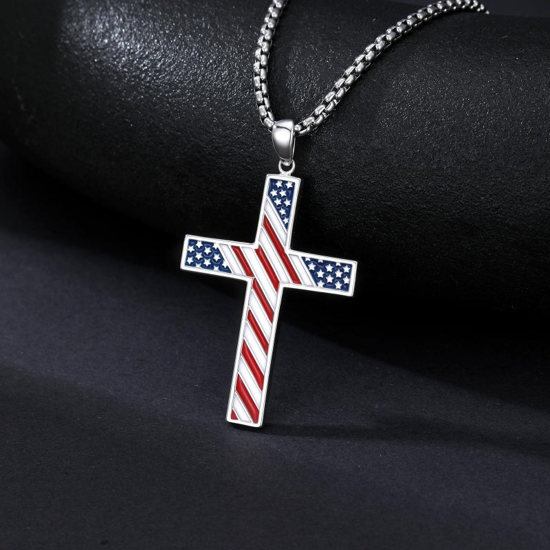 Sterling Silver Cross Pendant Necklace Christian Religious Jewelry Gifts for Anniversary