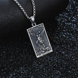 Sterling Silver Saint Anthony Saint Jude Saint Christopher   Saint Michael Amulet Religious Pendant Necklace