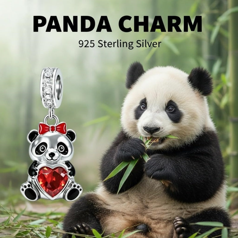Sterling Silver Lion Red Panda Fox Bear Capybara Charm Beads Christmas Birthday Gift