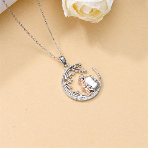 Sterling Silver Mother Daughter Father Daughter Sister Pendant Necklace Family Jewelry for Christmas Mother's Day