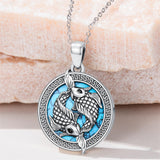 Sterling Silver Bald Eagle Dove Koi Fish Horse Pendant Necklace